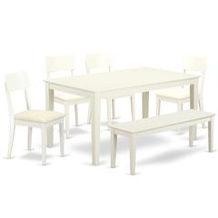 Dining Room Set Linen White, CAAD6-LWH-LC
