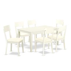 Dining Room Set Linen White, CAAD7-LWH-LC