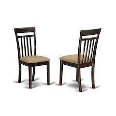 Elegant Slat Back Dining Chairs – Wooden Kitchen Chairs, Set of 2