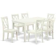 Dining Room Set Linen White, CACL7-LWH-W