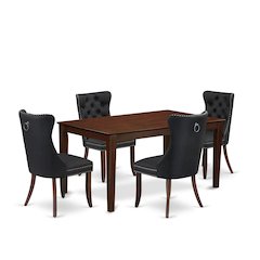 5 Piece Kitchen Table Set Consists of a Rectangle Dining Room Table