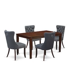 5 Piece Kitchen Table Set Contains a Rectangle Modern Dining Table
