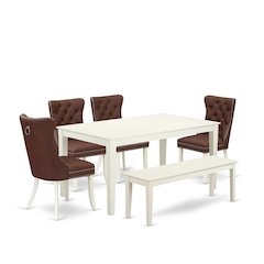 6 Piece Dining Room Furniture Set Contains a Rectangle Kitchen Dining Table