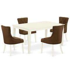 Dining Room Set Linen White, CAFR5-LWH-18