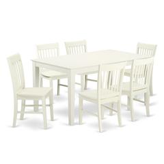 Dining Room Set Linen White, CANO7-LWH-W