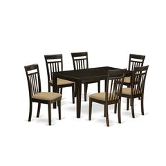 CAP7S-CAP-C 7 Pc formal Dining room set -Table and 6 Dining Chairs