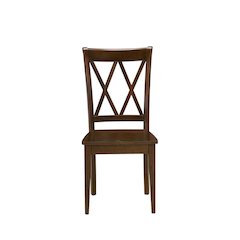 Solid Wood Dining Chair with Double X-Back for Kitchen and Dining Room, Espresso