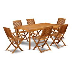 Wooden Patio Set Natural Oil, CMCM7CANA