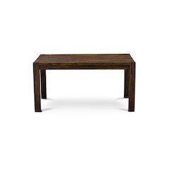 East West Furniture CN6-07-T  Beautiful Rectangular Table with Distressed Jacobean Color Table Top Surface and Asian Wood Dinette Table Wooden Legs - Distressed Jacobean Finish
