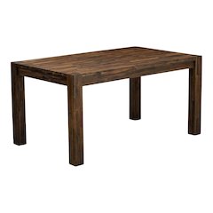 Rectangular Dining Table, Distressed Jacobean, Solid Wood, 60-Inch