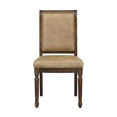 Solid Wood Modern Dining Chairs with High Back, Antique Walnut, Set of 2
