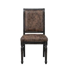 Solid Wood Mid-Century Modern Upholstered Dining Chairs, Set of 2