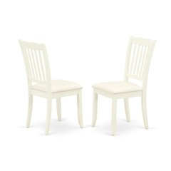 Upholstered High Back Dining Chair for Kitchen and Dining Rooms, Linen White, Set of 2