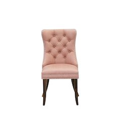 Wood Upholstered High Back Parsons Chair for Dining Room Table Set, Beige Red, Set of 2