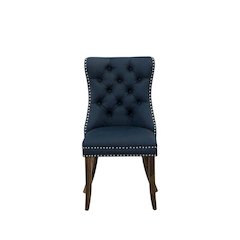 Faux Leather-Upholstered Parsons Dining Chairs, Set of 2