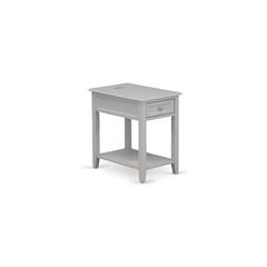 East West Furniture DE-14-ET Wood Night Stand for Bedroom with 1 Wooden Drawer, Stable and Sturdy Constructed - Urban Gray Finish