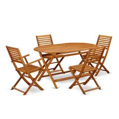 Wooden Patio Set Natural Oil, DIBS52CANA