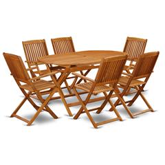 Wooden Patio Set Natural Oil