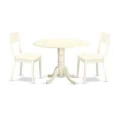 Dining Room Set Linen White, DLAD3-LWH-LC