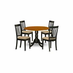 DLAN5-BCH-C Dining set - 5 Pcs with 4 Wooden Chairs