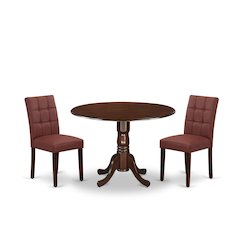 3 Piece Mid Century Modern Dining Table Set contain A Wooden Kitchen Table