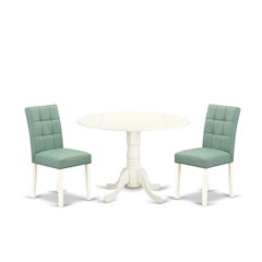3 Piece Modern Dining Set contain A Wood Dining Table