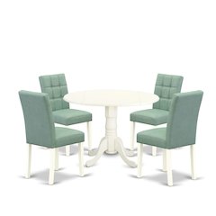 5 Piece Mid Century Dining Set consists A Mid Century Modern Dining Table