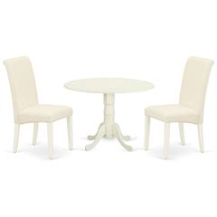 Dining Room Set Linen White, DLBA3-WHI-01