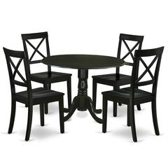 Dining Room Set Black, DLBO5-BLK-W