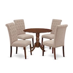 Dining Room Set Mahogany, DLBR5-MAH-04