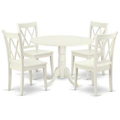Dining Room Set Linen White, DLCL5-LWH-W