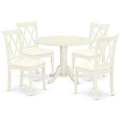 Dining Room Set Linen White, DLCL5-WHI-C
