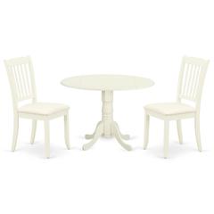 Dining Room Set Linen White, DLDA3-WHI-C