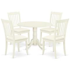 Dining Room Set Linen White, DLDA5-WHI-C