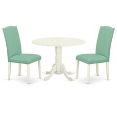 Dining Room Set Linen White, DLEN3-LWH-57