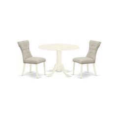 Dining Room Set Linen White, DLGA3-WHI-35