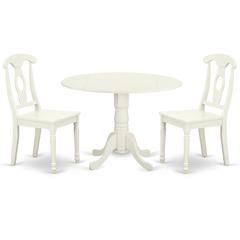Dining Room Set Linen White, DLKE3-LWH-W