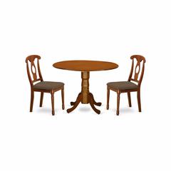 DLNA3-SBR-C 3 Pc small Kitchen Table set-Kitchen Table and 2 Kitchen Chairs.