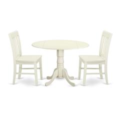Dining Room Set Linen White, DLNO3-LWH-W