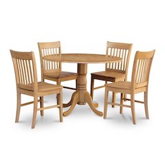 Elegant 5-Piece Kitchen Table Set – Round Dining Table & Chairs
