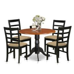 DLPF5-BCH-C 5 PC Kitchen Table set-Dining Table and 4 Wooden Kitchen Chairs