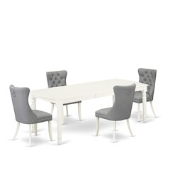 5 Piece Dining Room Table Set Contains a Rectangle Kitchen Table