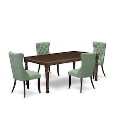 5 Piece Kitchen Set Consists of a Rectangle Dining Table with Butterfly Leaf