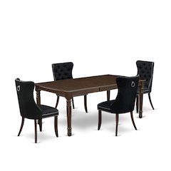 5 Piece Dining Table Set Consists of a Rectangle Wooden Table