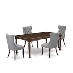 5 Piece Dining Room Set Consists of a Rectangle Wooden Table