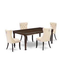 5 Piece Kitchen Table Set Consists of a Rectangle Dining Table