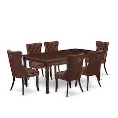 7 Piece Dining Room Set Consists of a Rectangle Wooden Table