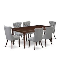 7 Piece Dining Set Consists of a Rectangle Kitchen Table with Butterfly Leaf