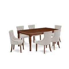 Dining Room Set Mahogany, DOFR7-MAH-05