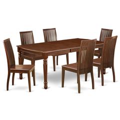 Dining Room Set Mahogany, DOIP7-MAH-W